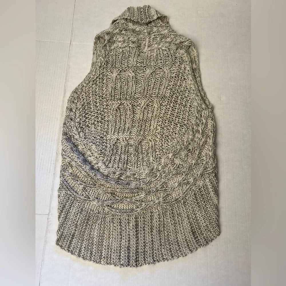 RXB Knitted Gray Cardigan Sweater Long Vest Sz-S.‎ CC16